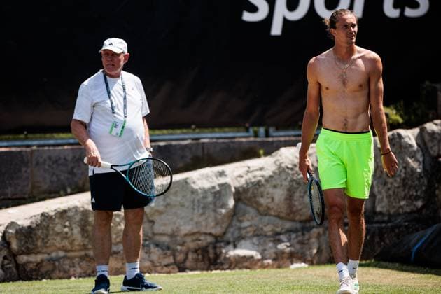 BOSS OPEN ATP250 13 06 2025 Alexander Mikhailovich Zverev father and coach of Alexander Zverev , Alexander Zverev GER during training, training BOSS OPEN ATP250 Stuttgart, Tennisclub Weissenhof on 13 06 2025 Copyright: xBEAUTIFULxSPORTS Wunderlx