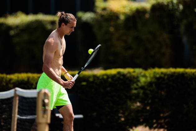 BOSS OPEN ATP250 13 06 2025 Alexander Zverev GER practicing, training BOSS OPEN ATP250 Stuttgart, Tennisclub Weissenhof on 13 06 2025 Copyright: xBEAUTIFULxSPORTS Wunderlx