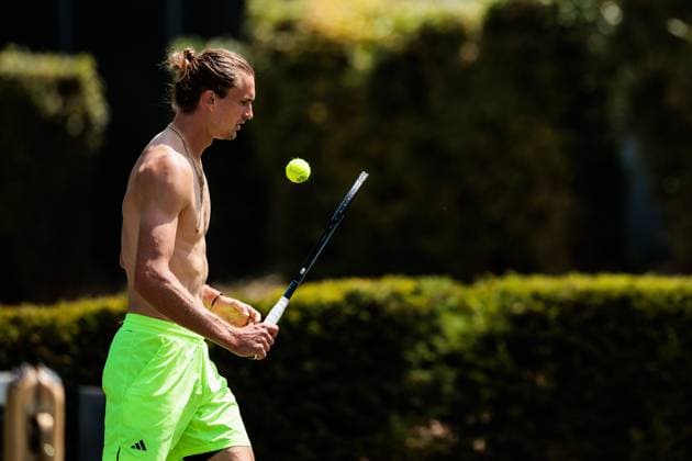 BOSS OPEN ATP250 13 06 2025 Alexander Zverev GER practicing, training BOSS OPEN ATP250 Stuttgart, Tennisclub Weissenhof on 13 06 2025 Copyright: xBEAUTIFULxSPORTS Wunderlx