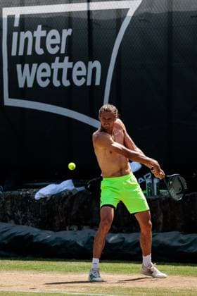 BOSS OPEN ATP250 13 06 2025 Alexander Zverev GER practicing, training BOSS OPEN ATP250 Stuttgart, Tennisclub Weissenhof on 13 06 2025 Copyright: xBEAUTIFULxSPORTS Wunderlx
