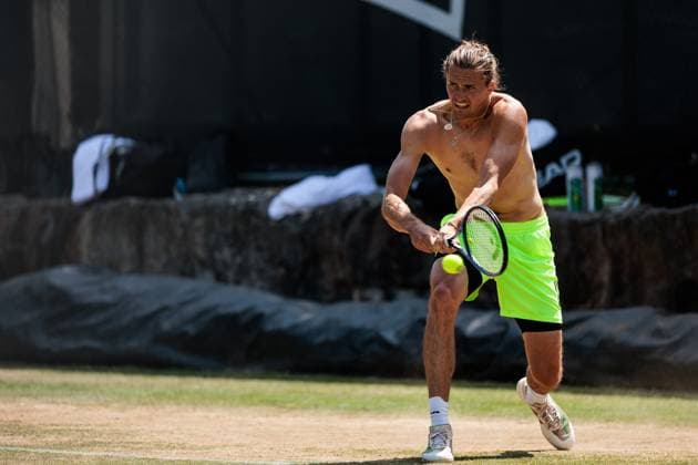 BOSS OPEN ATP250 13 06 2025 Alexander Zverev GER practicing, training BOSS OPEN ATP250 Stuttgart, Tennisclub Weissenhof on 13 06 2025 Copyright: xBEAUTIFULxSPORTS Wunderlx