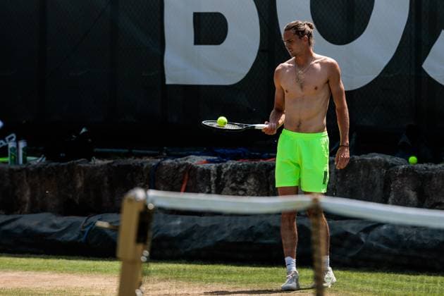 BOSS OPEN ATP250 13 06 2025 Alexander Zverev GER practicing, training BOSS OPEN ATP250 Stuttgart, Tennisclub Weissenhof on 13 06 2025 Copyright: xBEAUTIFULxSPORTS Wunderlx