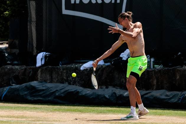 BOSS OPEN ATP250 13 06 2025 Alexander Zverev GER practicing, training BOSS OPEN ATP250 Stuttgart, Tennisclub Weissenhof on 13 06 2025 Copyright: xBEAUTIFULxSPORTS Wunderlx