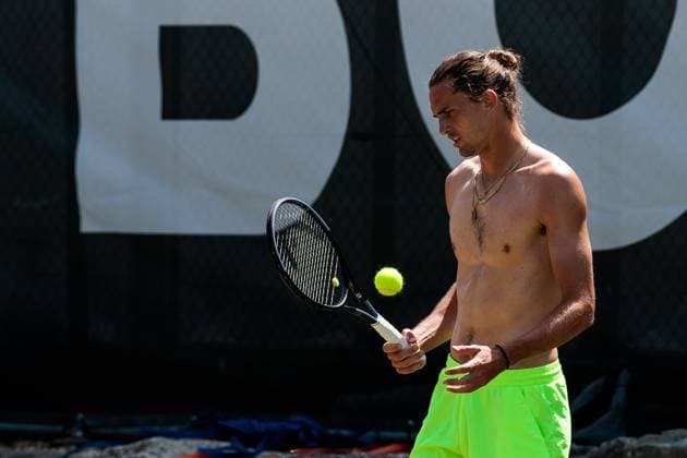BOSS OPEN ATP250 13 06 2025 Alexander Zverev GER practicing, training BOSS OPEN ATP250 Stuttgart, Tennisclub Weissenhof on 13 06 2025 Copyright: xBEAUTIFULxSPORTS Wunderlx