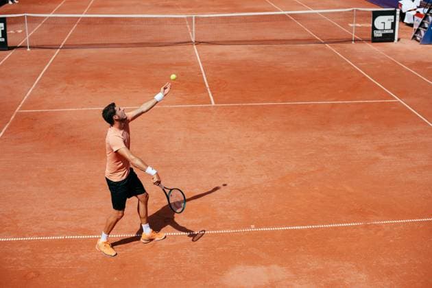 TENNIS : Open Sopra Steria de Lyon - 13 06 2025 Pablo Carreno Busta (Spain) during the Open Sopra Steria de Lyon 2025, ATP, Tennis Herren Challenger Tour 100 tennis event on 13 June 2025 at Tennis Club de Lyon in Villeurbanne, France - Photo Cyril Lestage PsnewZ  Copyright: xCYRILxLESTAGEx