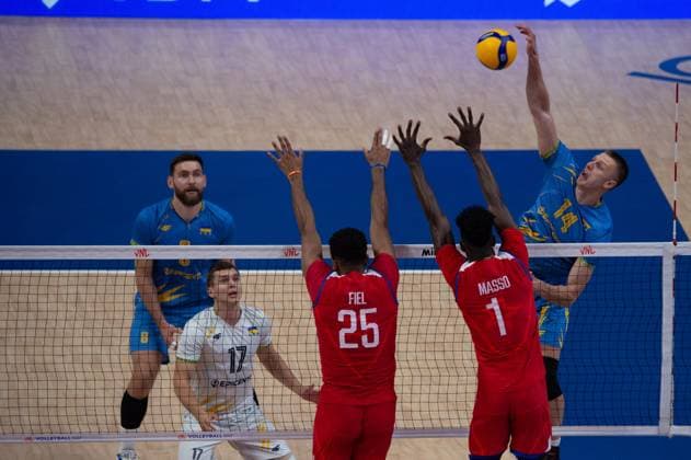 Ukraine vs Cuba RIO DE JANEIRO, RJ - 13.06.2025: UKRAINE VS CUBA - Fiel (CUB), Masso (CUB), Bisset (CUB), during a match valid for the Volleyball Nations League (VNL), held on June 13, 2025, at the Maracanazinho gymnasium, in Rio de Janeiro, RJ, Brazil. (Photo: Renato Assis Fotoarena) x2753705x  RenatoxAssis