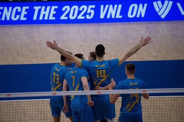 Ukraine vs Cuba RIO DE JANEIRO, RJ - 13.06.2025: UKRAINE VS CUBA - Tupchii (UKR), Synytsia (UKR), Semeniuk (UKR), during a match valid for the Volleyball Nations League (VNL), held on June 13, 2025, at the Maracanazinho gymnasium, in Rio de Janeiro, RJ, Brazil. (Photo: Renato Assis Fotoarena) x2753706x  RenatoxAssis