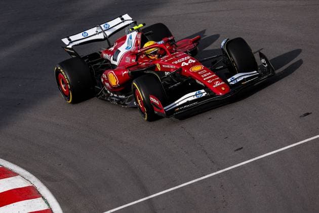 Sport Bilder des Tages F1 - CANADIAN GRAND PRIX 2025 44 HAMILTON Lewis (gbr), Scuderia Ferrari SF-25, action during the Formula 1 Pirelli Grand Prix du Canada 2025, 10th round of the 2025 FIA Formula One World Championship, WM, Weltmeisterschaft from June 14 to 16, 2025 on the Circuit Gilles Villeneuve, in MontrÃ al, Canada - MontrÃ alCanada  Copyright: xEricxAlonsox