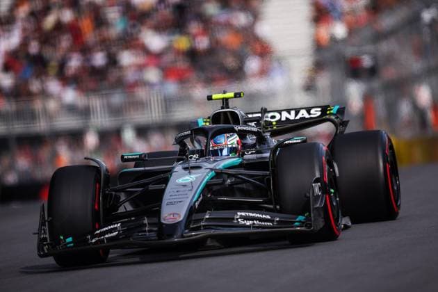 Sport Bilder des Tages F1 - CANADIAN GRAND PRIX 2025 12 KIMI ANTONELLI Andrea (ita), Mercedes AMG F1 Team W16, action during the Formula 1 Pirelli Grand Prix du Canada 2025, 10th round of the 2025 FIA Formula One World Championship, WM, Weltmeisterschaft from June 14 to 16, 2025 on the Circuit Gilles Villeneuve, in MontrÃ al, Canada - MontrÃ alCanada  Copyright: xEricxAlonsox