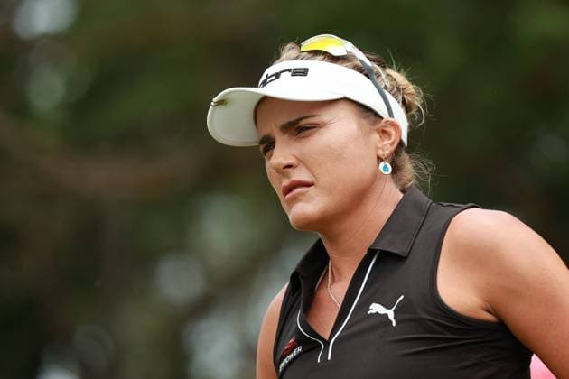 Meijer LPGA, Golf Damen Classic BELMONT, MICHIGAN-JUNE 13: Lexi Thompson of the United States walks on the 4th hole during the second round of the Meijer LPGA Classic for Simply Give golf tournament at Blythefield Country Club in Belmont, MI, USA Friday, June 13, 2025. Belmont Michigan United States  Copyright: xJorgexLemusx originalFilename:lemus-meijerlp250613_npAbf.jpg