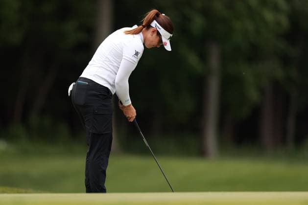Meijer LPGA, Golf Damen Classic for Simply Give BELMONT, MICHIGAN - JUNE 13: Hannah Green of Perth, Australia putts on the 7th green during the second round of the Meijer LPGA Classic for Simply Give golf tournament at Blythefield Country Club in Belmont, MI, USA Friday, June 13, 2025. Belmont Michigan United States  Copyright: xAmyxLemusx originalFilename:lemus-meijerlp250613_npFx9.jpg