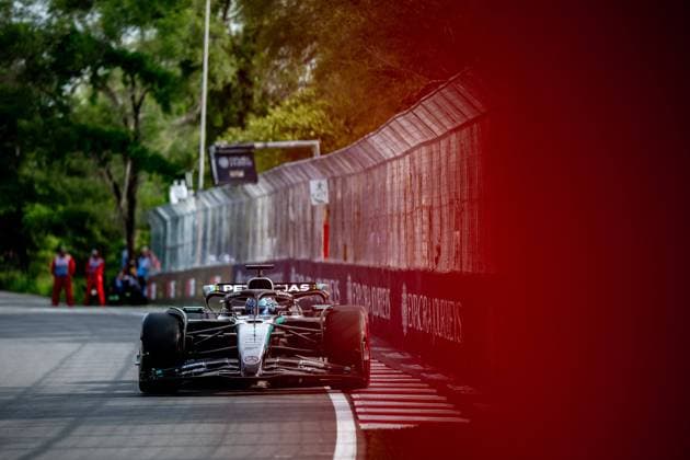 F1 - CANADIAN GRAND PRIX 2025 63 RUSSELL George (gbr), Mercedes AMG F1 Team W16, action during the Formula 1 Pirelli Grand Prix du Canada 2025, 10th round of the 2025 FIA Formula One World Championship, WM, Weltmeisterschaft from June 14 to 16, 2025 on the Circuit Gilles Villeneuve, in MontrÃ al, Canada - MontrÃ alCanada  Copyright: xALBERTOxVIMERCATIx