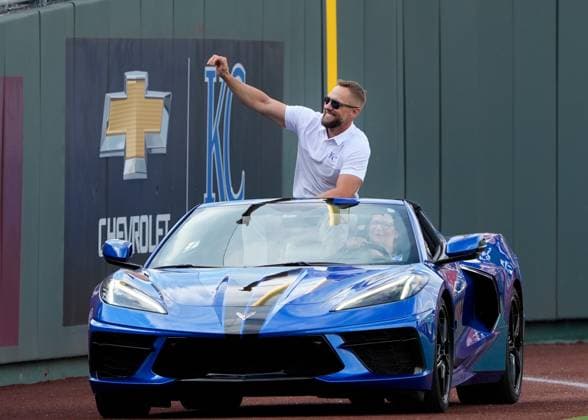 June 13, 2025: Royals Alex Gordon makes a triumphant return to KC to receive his Hall of Fame indoctrination against the Athletics at Kauffman Stadium Kansas City, Missouri. CSM. Kansas City United States - ZUMAc04_ 20250613_zma_c04_036 Copyright: xJonxRobichaudx