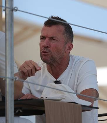 14 06 2025,Boss Open 2025, TC Weissenhof Stuttgart, ATP Tour 250 Tennis, Sport, in the picture Lothar Mathaeus at the breakfast table