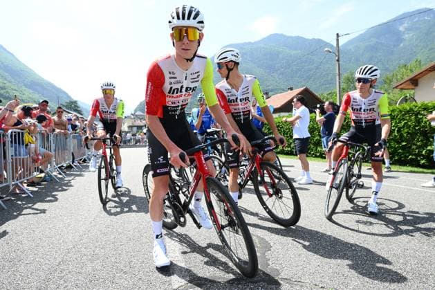 Criterium du Dauphine 2025 Stage 7 VALMEINIER 1800, FRANCE - JUNE 14 : Barre Louis (FRA) of Intermarche - Wanty during stage 7 of the 77th edition of Criterium du Dauphine Libere an UCI World Tour 2.UWT cycling road race stage for Men Elite of 131.6 km with start in Grand-Aigueblanche and finish in Valmeinier 1800 on June 14, 2025 in Valmeinier 1800, France, 14 06 2025 ( Motordriver Kenny Verfaillie - Valmeinier 1800 France  Copyright: xVincentxKalutx