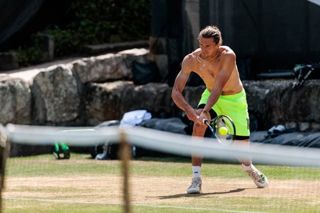 BOSS OPEN ATP250 14 06 2025 Alexander Zverev GER in training, practicing BOSS OPEN ATP250 Stuttgart, Tennisclub Weissenhof on 14 06 2025 Copyright: xBEAUTIFULxSPORTS Wunderlx
