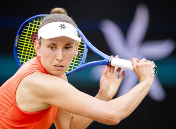 DEN BOSCH - Elise Mertens (BEL) in her match against Ekaterina Alexandrova (RUS) during the semifinals of the Libema Open. The tennis tournament takes place at the Autotron in Rosmalen. ANP SANDER KONING xVIxANPxSportx xxANPxIVx 529877562 originalFilename: 529877562.jpg