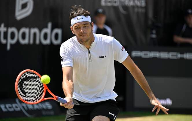 Taylor Fritz USA Action Tennis Men BOSS Open ATP 250 Stuttgart 2025 Weissenhof BOSS Open ATP 250 Stuttgart 2025