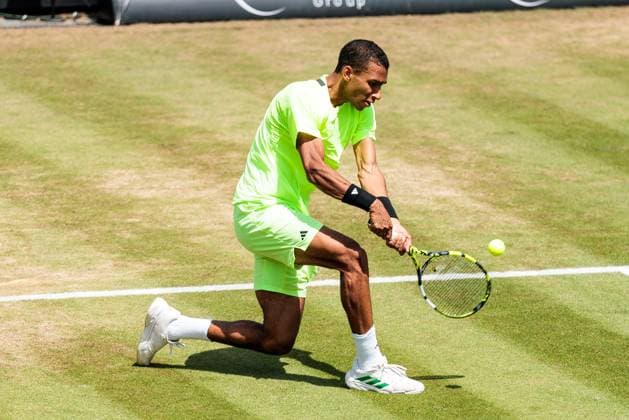 BOSS OPEN ATP250 14 06 2025 Felix Auger Aliassime CAN in match against Taylor Fritz USA BOSS OPEN ATP250 Stuttgart, Tennisclub Weissenhof on 14 06 2025 Copyright: xBEAUTIFULxSPORTS Wunderlx