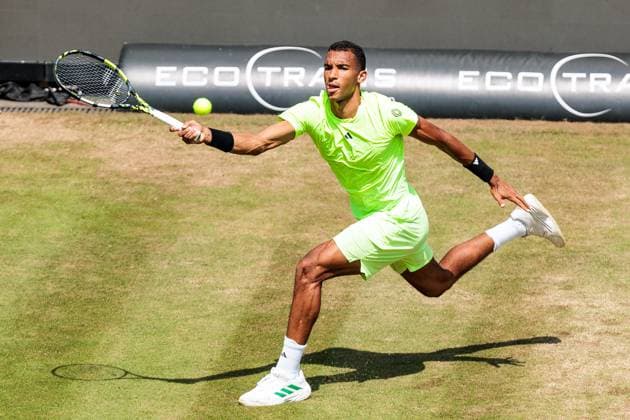 BOSS OPEN ATP250 14 06 2025 Felix Auger Aliassime CAN in match against Taylor Fritz USA BOSS OPEN ATP250 Stuttgart, Tennisclub Weissenhof on 14 06 2025 Copyright: xBEAUTIFULxSPORTS Wunderlx