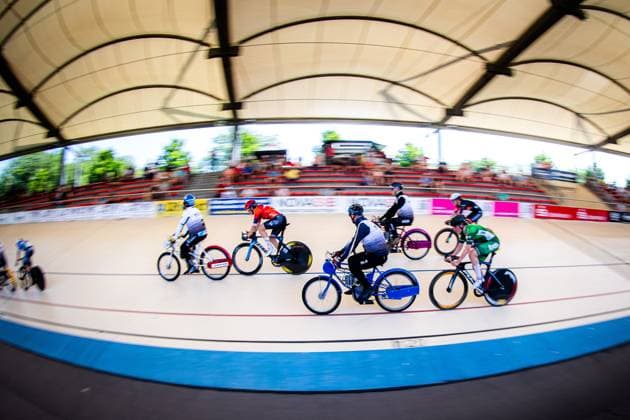 Erfurt , 140625 , German Championship Standing Derny Final in picture Derny Women Feature