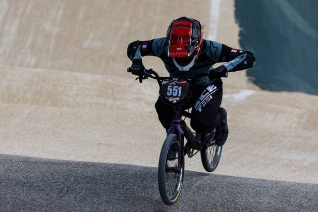 COUPE DU MONDE DE BMX 2025 MANCHE 1 PHOTOPQR LE DAUPHINE Christophe AGOSTINIS ; Sarrians ; 14 06 2025 ; Sarrians le 14 juin 2025. Coupe du Monde de BMX 2025. Manche 1. U23 Camille Brouchet. Photo Christophe Agostinis Le Dauphiné Libéré Sarrians on June 14, 2025. 2025 BMX World Cup. Round 1. Sarrians Vaucluse Provence-Alpes-Côte d Azur France  Copyright: xPHOTOPQR LExDAUPHINE MAXPPPxChristophexAGOSTINISx 20250614JDL9608 20250614JDL9608