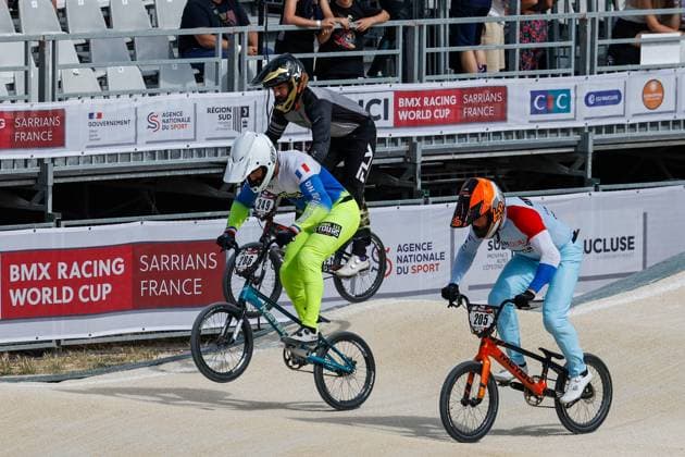 COUPE DU MONDE DE BMX 2025 MANCHE 1 PHOTOPQR LE DAUPHINE Christophe AGOSTINIS ; Sarrians ; 14 06 2025 ; Sarrians le 14 juin 2025. Coupe du Monde de BMX 2025. Manche 1. Elite homme corentin Dubois.. Photo Christophe Agostinis Le Dauphiné Libéré Sarrians on June 14, 2025. 2025 BMX World Cup. Round 1. Sarrians Vaucluse Provence-Alpes-Côte d Azur France  Copyright: xPHOTOPQR LExDAUPHINE MAXPPPxChristophexAGOSTINISx 20250614JDL9614 20250614JDL9614