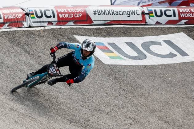 COUPE DU MONDE DE BMX 2025 MANCHE 1 PHOTOPQR LE DAUPHINE Christophe AGOSTINIS ; Sarrians ; 14 06 2025 ; Sarrians le 14 juin 2025. Coupe du Monde de BMX 2025. Manche 1. U23 Mathis Jacquet. Photo Christophe Agostinis Le Dauphiné Libéré Sarrians on June 14, 2025. 2025 BMX World Cup. Round 1. Sarrians Vaucluse Provence-Alpes-Côte d Azur France  Copyright: xPHOTOPQR LExDAUPHINE MAXPPPxChristophexAGOSTINISx 20250614JDL9615 20250614JDL9615