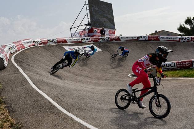 COUPE DU MONDE DE BMX 2025 MANCHE 1 PHOTOPQR LE DAUPHINE Christophe AGOSTINIS ; Sarrians ; 14 06 2025 ; Sarrians le 14 juin 2025. Coupe du Monde de BMX 2025. Manche 1. U23. Photo Christophe Agostinis Le Dauphiné Libéré Sarrians on June 14, 2025. 2025 BMX World Cup. Round 1. Sarrians Vaucluse Provence-Alpes-Côte d Azur France  Copyright: xPHOTOPQR LExDAUPHINE MAXPPPxChristophexAGOSTINISx 20250614JDL9619 20250614JDL9619