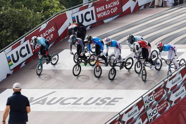 COUPE DU MONDE DE BMX 2025 MANCHE 1 PHOTOPQR LE DAUPHINE Christophe AGOSTINIS ; Sarrians ; 14 06 2025 ; Sarrians le 14 juin 2025. Coupe du Monde de BMX 2025. Manche 1. Photo Christophe Agostinis Le Dauphiné Libéré Sarrians on June 14, 2025. 2025 BMX World Cup. Round 1. Sarrians Vaucluse Provence-Alpes-Côte d Azur France  Copyright: xPHOTOPQR LExDAUPHINE MAXPPPxChristophexAGOSTINISx 20250614JDL9621 20250614JDL9621