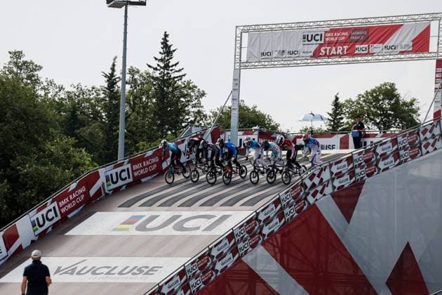 COUPE DU MONDE DE BMX 2025 MANCHE 1 PHOTOPQR LE DAUPHINE Christophe AGOSTINIS ; Sarrians ; 14 06 2025 ; Sarrians le 14 juin 2025. Coupe du Monde de BMX 2025. Manche 1. Photo Christophe Agostinis Le Dauphiné Libéré Sarrians on June 14, 2025. 2025 BMX World Cup. Round 1. Sarrians Vaucluse Provence-Alpes-Côte d Azur France  Copyright: xPHOTOPQR LExDAUPHINE MAXPPPxChristophexAGOSTINISx 20250614JDL9624 20250614JDL9624