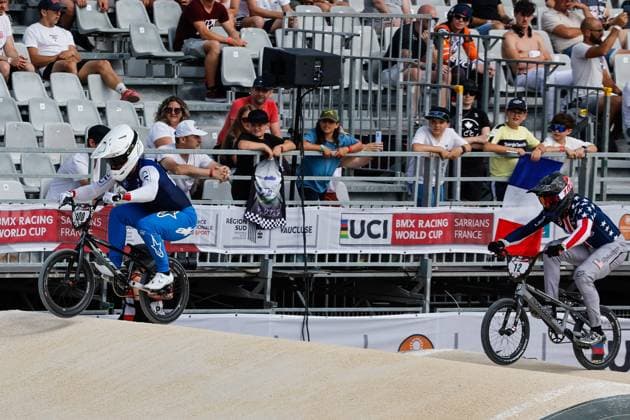 COUPE DU MONDE DE BMX 2025 MANCHE 1 PHOTOPQR LE DAUPHINE Christophe AGOSTINIS ; Sarrians ; 14 06 2025 ; Sarrians le 14 juin 2025. Coupe du Monde de BMX 2025. Manche 1. Elite homme Romain Mahieu.. Photo Christophe Agostinis Le Dauphiné Libéré Sarrians on June 14, 2025. 2025 BMX World Cup. Round 1. Sarrians Vaucluse Provence-Alpes-Côte d Azur France  Copyright: xPHOTOPQR LExDAUPHINE MAXPPPxChristophexAGOSTINISx 20250614JDL9630 20250614JDL9630