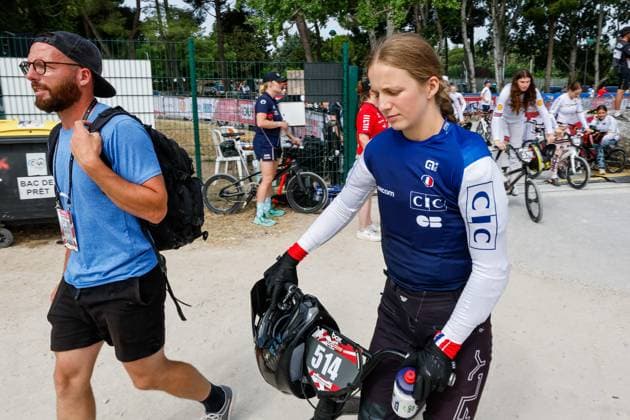 COUPE DU MONDE DE BMX 2025 MANCHE 1 PHOTOPQR LE DAUPHINE Christophe AGOSTINIS ; Sarrians ; 14 06 2025 ; Sarrians le 14 juin 2025. Coupe du Monde de BMX 2025. Manche 1. U23 Marie favrel. Photo Christophe Agostinis Le Dauphiné Libéré Sarrians on June 14, 2025. 2025 BMX World Cup. Round 1. Sarrians Vaucluse Provence-Alpes-Côte d Azur France  Copyright: xPHOTOPQR LExDAUPHINE MAXPPPxChristophexAGOSTINISx 20250614JDL9650 20250614JDL9650