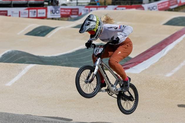 COUPE DU MONDE DE BMX 2025 MANCHE 1 PHOTOPQR LE DAUPHINE Christophe AGOSTINIS ; Sarrians ; 14 06 2025 ; Sarrians le 14 juin 2025. Coupe du Monde de BMX 2025. Manche 1. Elite Manon Veenstra. Photo Christophe Agostinis Le Dauphiné Libéré Sarrians on June 14, 2025. 2025 BMX World Cup. Round 1. Sarrians Vaucluse Provence-Alpes-Côte d Azur France  Copyright: xPHOTOPQR LExDAUPHINE MAXPPPxChristophexAGOSTINISx 20250614JDL9651 20250614JDL9651