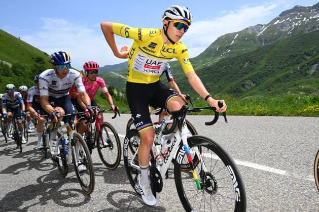 Criterium du Dauphine 2025 Stage 7 VALMEINIER 1800, FRANCE - JUNE 14 : Pogacar Tadej (SLO) of UAE Team Emirates - XRG during stage 7 of the 77th edition of Criterium du Dauphine Libere an UCI World Tour 2.UWT cycling road race stage for Men Elite of 131.6 km with start in Grand-Aigueblanche and finish in Valmeinier 1800 on June 14, 2025 in Valmeinier 1800, France, 14 06 2025 ( Motordriver Kenny Verfaillie - Valmeinier 1800 France  Copyright: xVincentxKalutx