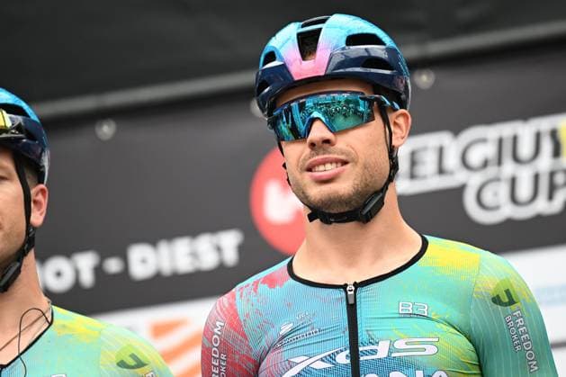 Dwars door het Hageland 2025 Cycling Race DIEST, BELGIUM - JUNE 14 : Gazzoli Michele (ITA) of XDS Astana Team during the 13th edition of Dwars door het Hageland an UCI ProSeries 1.Pro one day cycling road race for Men Elite of 180 km with start in Aarschot and finish in Diest on June 14, 2025 in Diest, Belgium, 14 06 2025 ( Motordriver Stephan Boone - Diest Belgium  Copyright: xTomasxSiskx