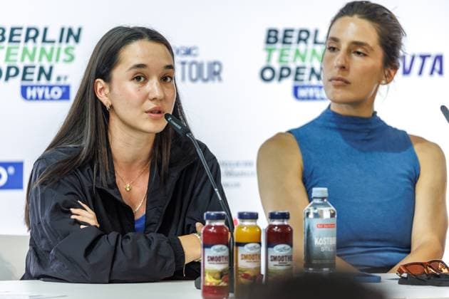Berlin, 14 06 25, Tennis ecotrans Ladies Open Berlin at Steffi Graf Stadium Opening press conference for the draw for the main draw, BERLIN TENNIS OPEN by HYLO Eva Lys speaks to the press Berlin Tennis Open by HYLO 2025