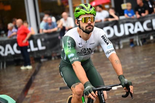 Dwars door het Hageland 2025 Cycling Race DIEST, BELGIUM - JUNE 14 : Babor Daniel (CZE) of Caja Rural - Seguros RGA during the 13th edition of Dwars door het Hageland an UCI ProSeries 1.Pro one day cycling road race for Men Elite of 180 km with start in Aarschot and finish in Diest on June 14, 2025 in Diest, Belgium, 14 06 2025 ( Motordriver Stephan Boone - Diest Belgium  Copyright: xTomasxSiskx