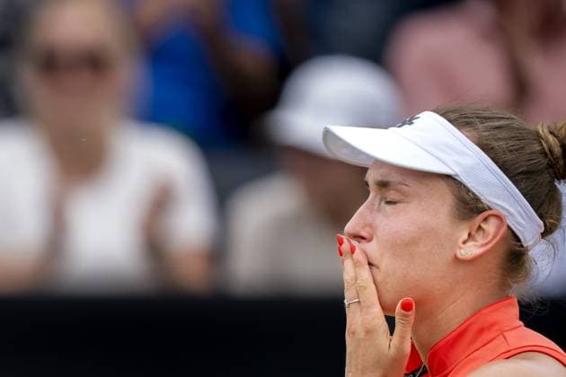 DEN BOSCH - Elise Mertens (BEL) after her won match against Ekaterina Alexandrova (RUS) during the semifinals of the Libema Open. The tennis tournament takes place at the Autotron in Rosmalen. ANP SANDER KONING xVIxANPxSportx xxANPxIVx 529881752 originalFilename: 529881752.jpg