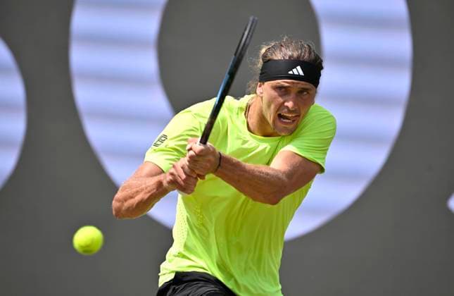 Alexander Zverev GER Action Tennis Men BOSS Open ATP 250 Stuttgart 2025 Weissenhof BOSS Open ATP 250 Stuttgart 2025