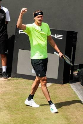 BOSS OPEN ATP250 14 06 2025 Alexander Zverev GER cheers in his match against Ben Shelton USA BOSS OPEN ATP250 Stuttgart, Tennisclub Weissenhof on 14 06 2025 Copyright: xBEAUTIFULxSPORTS Wunderlx