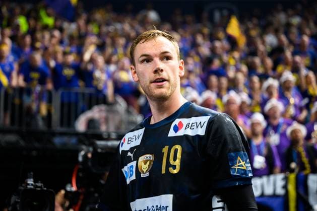 Cologne, Germany Handball EHF CL Final 4 Semi-Final Fuechse Berlin HBC Nantes Mathias Gidsel Berlin Cologne Lanxess Arena North Rhine-Westphalia Germany