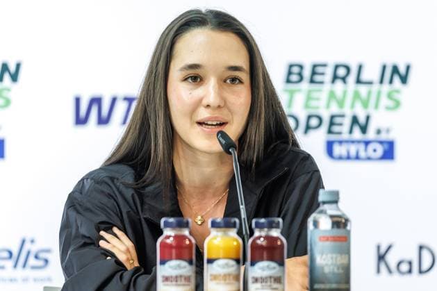 Berlin, 14 06 25, Tennis ecotrans Ladies Open Berlin at Steffi Graf Stadium Opening press conference for the draw for the main draw, BERLIN TENNIS OPEN by HYLO Eva Lys speaks to the press Berlin Tennis Open by HYLO 2025