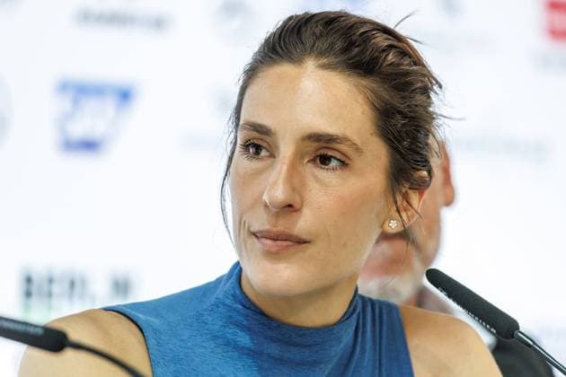 Berlin, 14 06 25, Tennis ecotrans Ladies Open Berlin at Steffi Graf Stadium Opening press conference for the draw for the main draw, BERLIN TENNIS OPEN by HYLO Andrea Petkovic speaks to the press Berlin Tennis Open by HYLO 2025