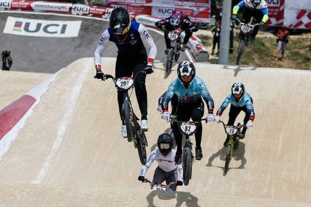 COUPE DU MONDE DE BMX 2025 MANCHE 1 PHOTOPQR LE DAUPHINE Christophe AGOSTINIS ; Sarrians ; 14 06 2025 ; Sarrians le 14 juin 2025. Coupe du Monde de BMX 2025. Manche 1.. Elite homme. Léo Garoyan et Jéremy rencurel. . Photo Christophe Agostinis Le Dauphiné Libéré BMX WORLD CUP EVENT IN SARRIANS FRANCE JUNE 14TH 2025 Sarrians Vaucluse Provence-Alpes-Côte d Azur France  Copyright: xPHOTOPQR LExDAUPHINE MAXPPPxChristophexAGOSTINISx 20250614JDL0024 20250614JDL0024