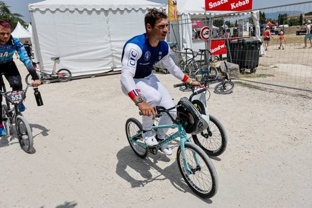 COUPE DU MONDE DE BMX 2025 MANCHE 1 PHOTOPQR LE DAUPHINE Christophe AGOSTINIS ; Sarrians ; 14 06 2025 ; Sarrians le 14 juin 2025. Coupe du Monde de BMX 2025. Manche 1.. Elite homme. Sylvain André . Photo Christophe Agostinis Le Dauphiné Libéré BMX WORLD CUP EVENT IN SARRIANS FRANCE JUNE 14TH 2025 Sarrians Vaucluse Provence-Alpes-Côte d Azur France  Copyright: xPHOTOPQR LExDAUPHINE MAXPPPxChristophexAGOSTINISx 20250614JDL0031 20250614JDL0031