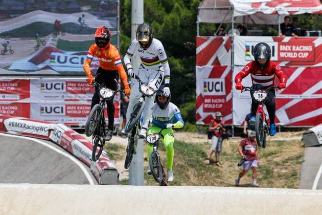 COUPE DU MONDE DE BMX 2025 MANCHE 1 PHOTOPQR LE DAUPHINE Christophe AGOSTINIS ; Sarrians ; 14 06 2025 ; Sarrians le 14 juin 2025. Coupe du Monde de BMX 2025. Manche 1.. Elite homme. Joris Daudet. Photo Christophe Agostinis Le Dauphiné Libéré BMX WORLD CUP EVENT IN SARRIANS FRANCE JUNE 14TH 2025 Sarrians Vaucluse Provence-Alpes-Côte d Azur France  Copyright: xPHOTOPQR LExDAUPHINE MAXPPPxChristophexAGOSTINISx 20250614JDL0036 20250614JDL0036