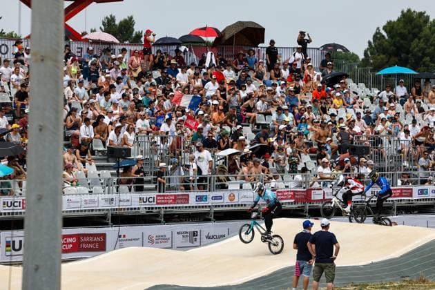 COUPE DU MONDE DE BMX 2025 MANCHE 1 PHOTOPQR LE DAUPHINE Christophe AGOSTINIS ; Sarrians ; 14 06 2025 ; Sarrians le 14 juin 2025. Coupe du Monde de BMX 2025. Manche 1.. Elite homme. Mathis Jacquet. Photo Christophe Agostinis Le Dauphiné Libéré BMX WORLD CUP EVENT IN SARRIANCE FRANCE JUNE 14TH 2025 Sarrians Vaucluse Provence-Alpes-Côte d Azur France  Copyright: xPHOTOPQR LExDAUPHINE MAXPPPxChristophexAGOSTINISx 20250614JDL0064 20250614JDL0064