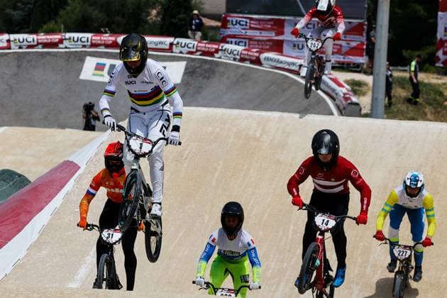 COUPE DU MONDE DE BMX 2025 MANCHE 1 PHOTOPQR LE DAUPHINE Christophe AGOSTINIS ; Sarrians ; 14 06 2025 ; Sarrians le 14 juin 2025. Coupe du Monde de BMX 2025. Manche 1.. Elite homme. Joris Daudet. Photo Christophe Agostinis Le Dauphiné Libéré BMX WORLD CUP EVENT IN SARRIANS FRANCE JUNE 14TH 2025 Sarrians Vaucluse Provence-Alpes-Côte d Azur France  Copyright: xPHOTOPQR LExDAUPHINE MAXPPPxChristophexAGOSTINISx 20250614JDL0065 20250614JDL0065