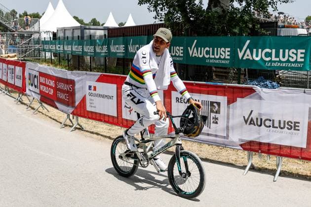 COUPE DU MONDE DE BMX 2025 MANCHE 1 PHOTOPQR LE DAUPHINE Christophe AGOSTINIS ; Sarrians ; 14 06 2025 ; Sarrians le 14 juin 2025. Coupe du Monde de BMX 2025. Manche 1.. Elite homme. Joris Daudet . Photo Christophe Agostinis Le Dauphiné Libéré BMX WORLD CUP EVENT IN SARRIANCE FRANCE JUNE 14TH 2025 Sarrians Vaucluse Provence-Alpes-Côte d Azur France  Copyright: xPHOTOPQR LExDAUPHINE MAXPPPxChristophexAGOSTINISx 20250614JDL0082 20250614JDL0082